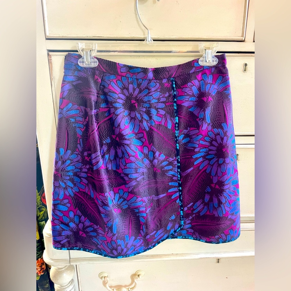 NWOT JCrew mixed pattern tapestry mini skirt